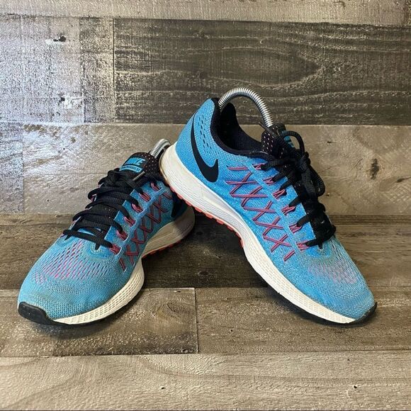 Nike zoom Pegasus 32 Womens size 8.5 blue running shoes 749344-408 - Picture 3 of 10